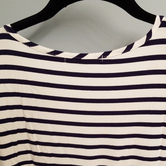 Green Envelopes Striped Short Bell Sleeve Size Med - Picture 5 of 6